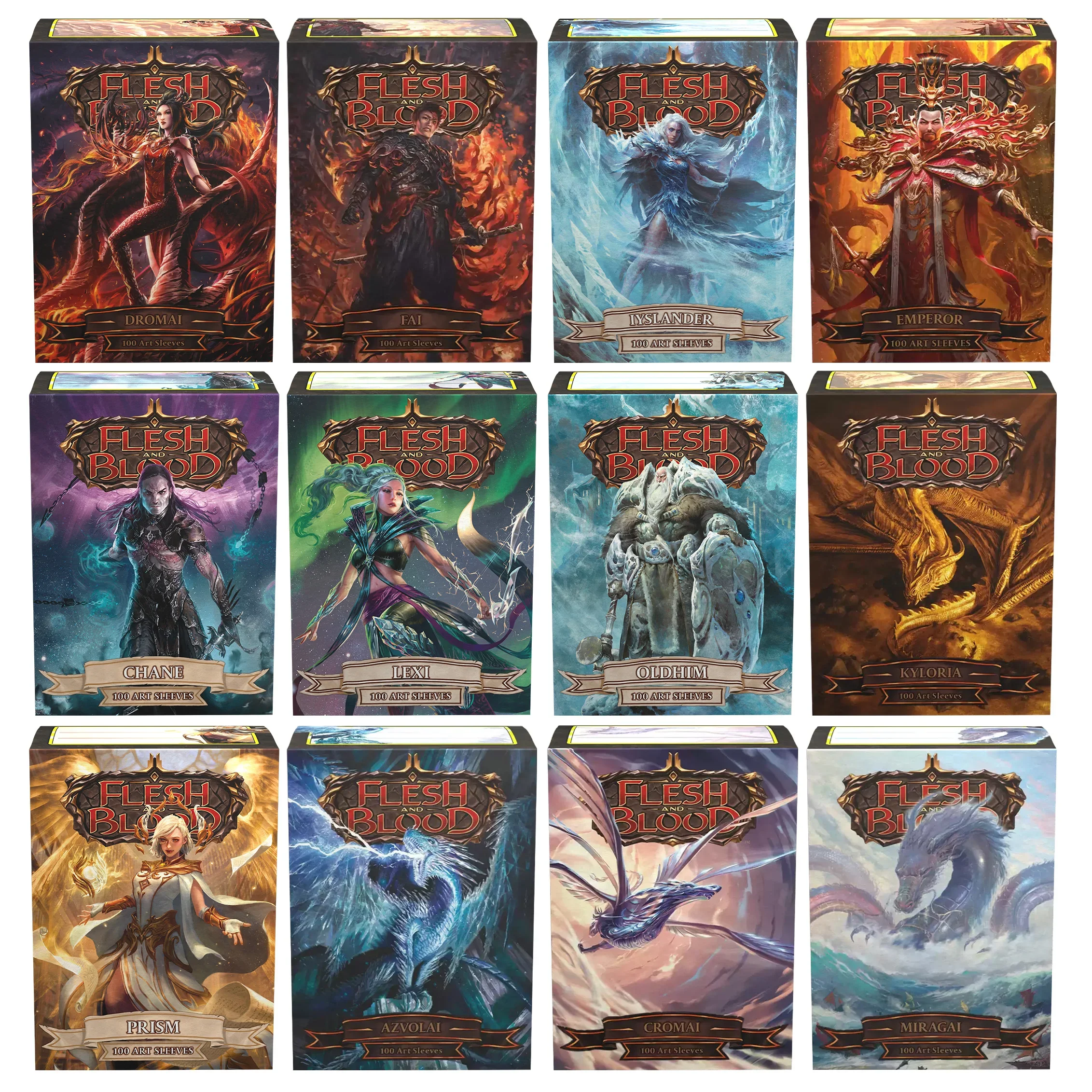 Dragon Shield 100 Card Matte Art Card Sleeves Flesh and Blood FAB Standard Size Protector Covers For MTG/Pokemon Game Cards