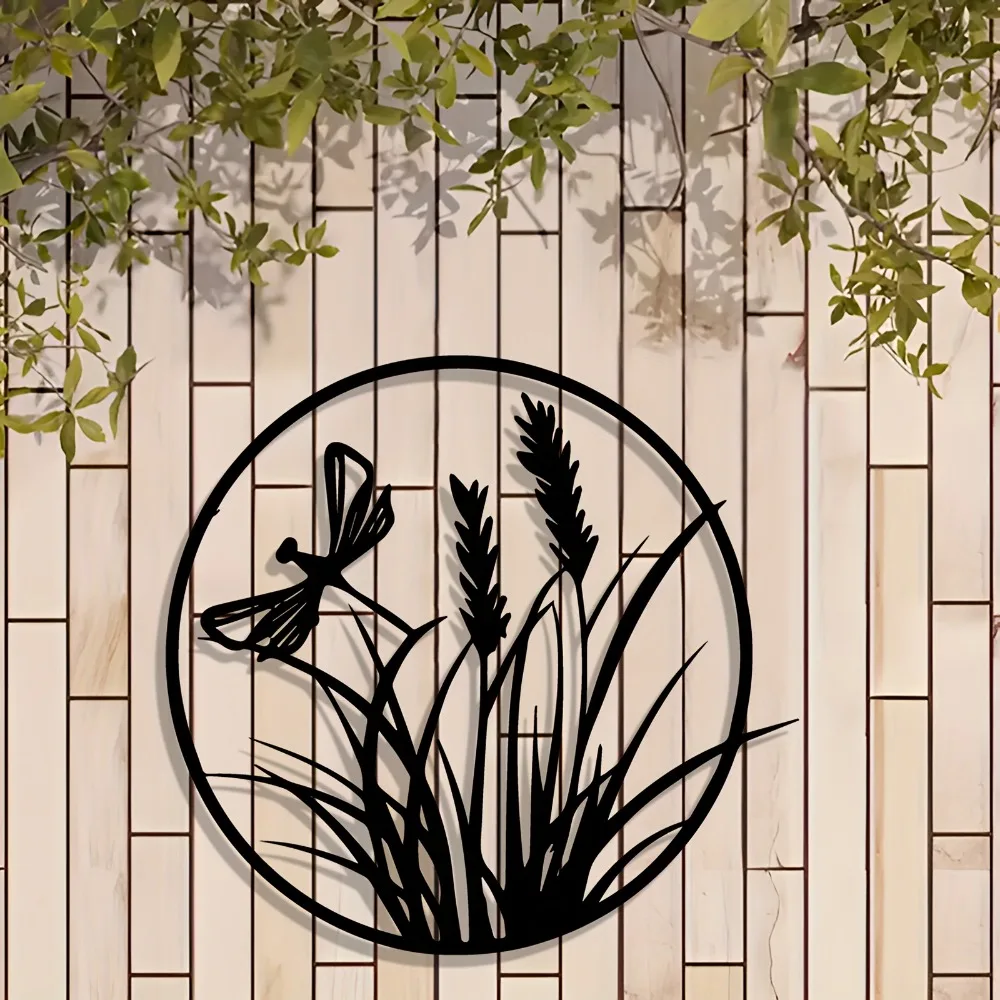 CIFBUY Iron Art Wall Decor Vintage Metal Dragonfly Cutout Rustic Metalwork for Indoor Outdoor Garden Patio Durable Home Ornament