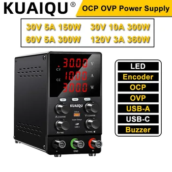 OVP OCP Lab DC power supply USB-A fast charging port voltage stabilizer 30V 10A 12V adjustable stability power supply output Buzzer