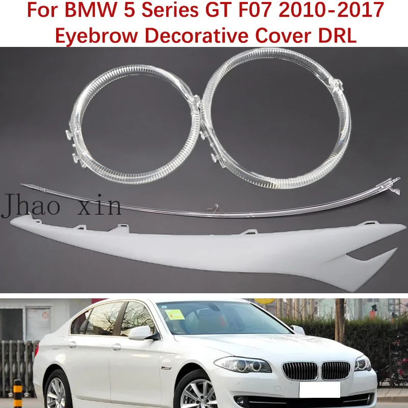 Eyebrow Decorative Cover White Light For BMW 5 Series GT F07 Angel Eye 2010-2017 Front Headlights DRL Guide Strip