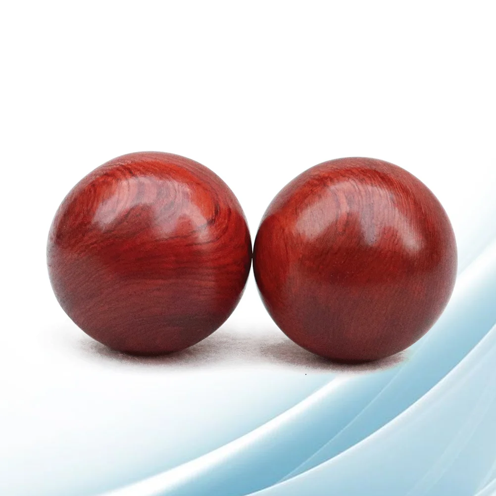 2 Pcs Hand Message Ball Rosewood Clasic Roller for Blood Circulation Stress Massage