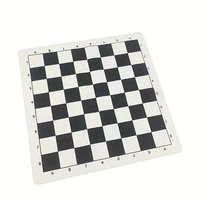 Chessboard PU Leather, Chess Pieces Set Board 43*43cm/16.9*16.9inch Checker Folding Checkers Or Shogi Chess Game Board