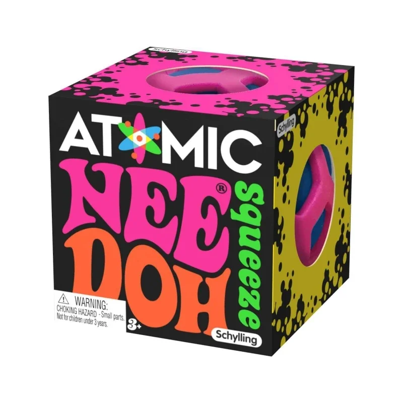 Bola Antiestresse Atômica Schylling Needoh, Brinquedo Squishy em Caixa Surpresa, Presente para Adultos, Ferramenta para Alívio de Estresse, Brinquedo Fidget