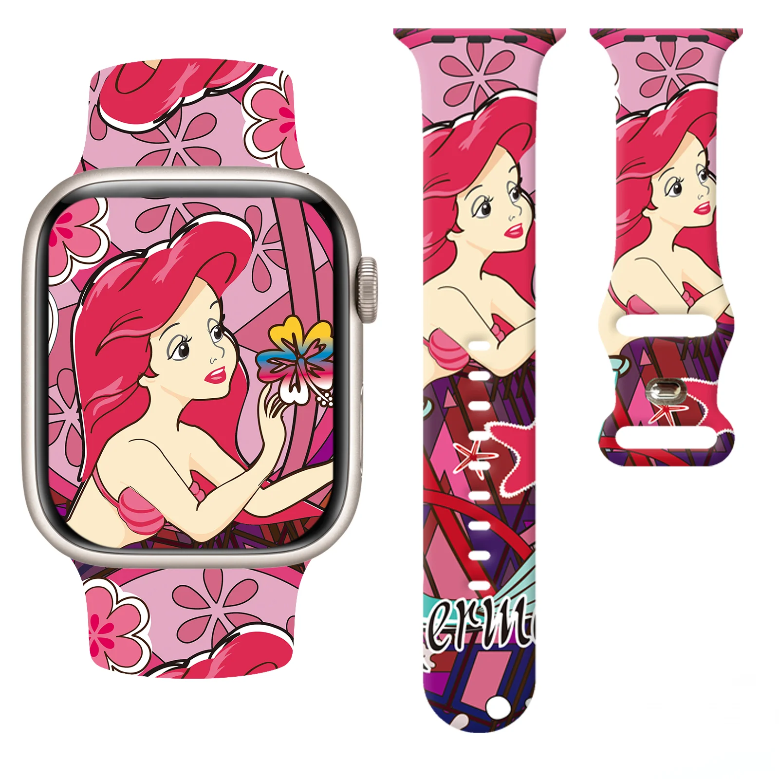 

Disney Mich 3 Printed Strap for Apple Watch 10 9 8 7 Silicone Band Replaceable Bracelet for iWatch 45mm 44mm 42mm 40mm Watchband