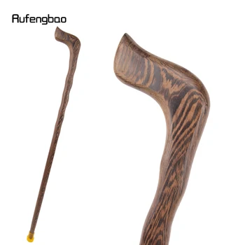 Brown Wave legno Single Joint Fashion Walking Stick decorativo Cospaly Cane Halloween Mace stampella bacchetta Crosier 92cm