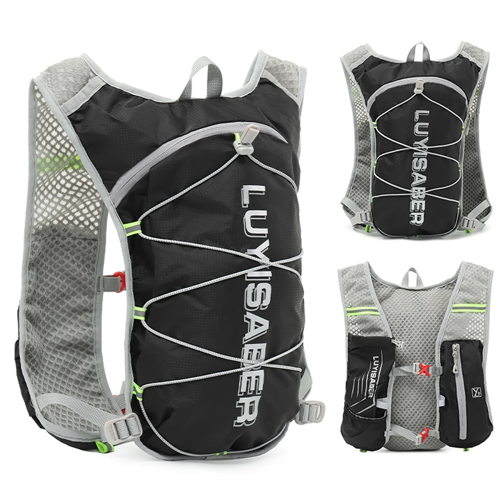 Lightweight Cycling Hydration Backpack Breathable Running Vest Water Bag Pack for Outdoor Hiking Marathon Climbing