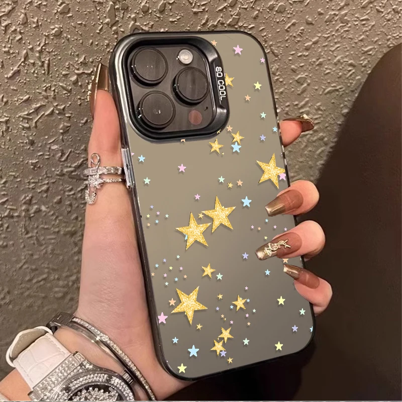 Colorful Star Pattern Matte Hard Case Xiaomi Redmi Note 14 13 12 11 10 9 8 Pro Plus 14S 12S 11S 10S 9S Redmi 14C 14R 13C 12C 11A