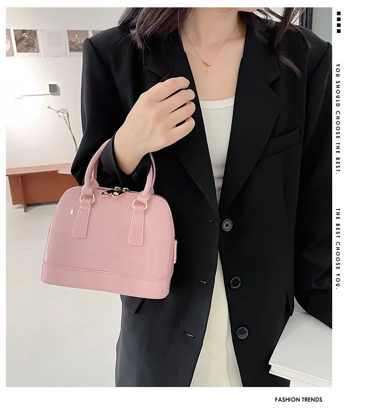 

Foreign Trade Macaron Candy Color PVC Shell Bag Women Shoulder Fashion Handbag Messenger Designer Bolsas Para Mujeres Mini Lady