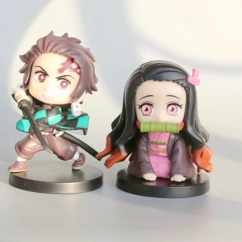 

Набор из 5 фигурок аниме Demon Slayer Q Posket: Kimetsu No Yaiba, куклы Танджиро, Незуко, Зеницу, милые модели из ПВХ, игрушки для декора рабочего стола