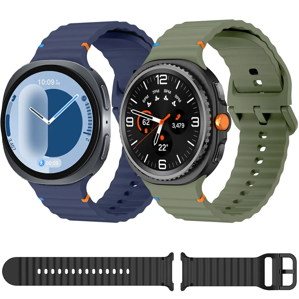 Cinturino in morbido silicone per Samsung Galaxy Watch 8 44mm 40mm Classic 46mm Cinturino originale ufficiale Correa per Galaxy Watch 8 Band