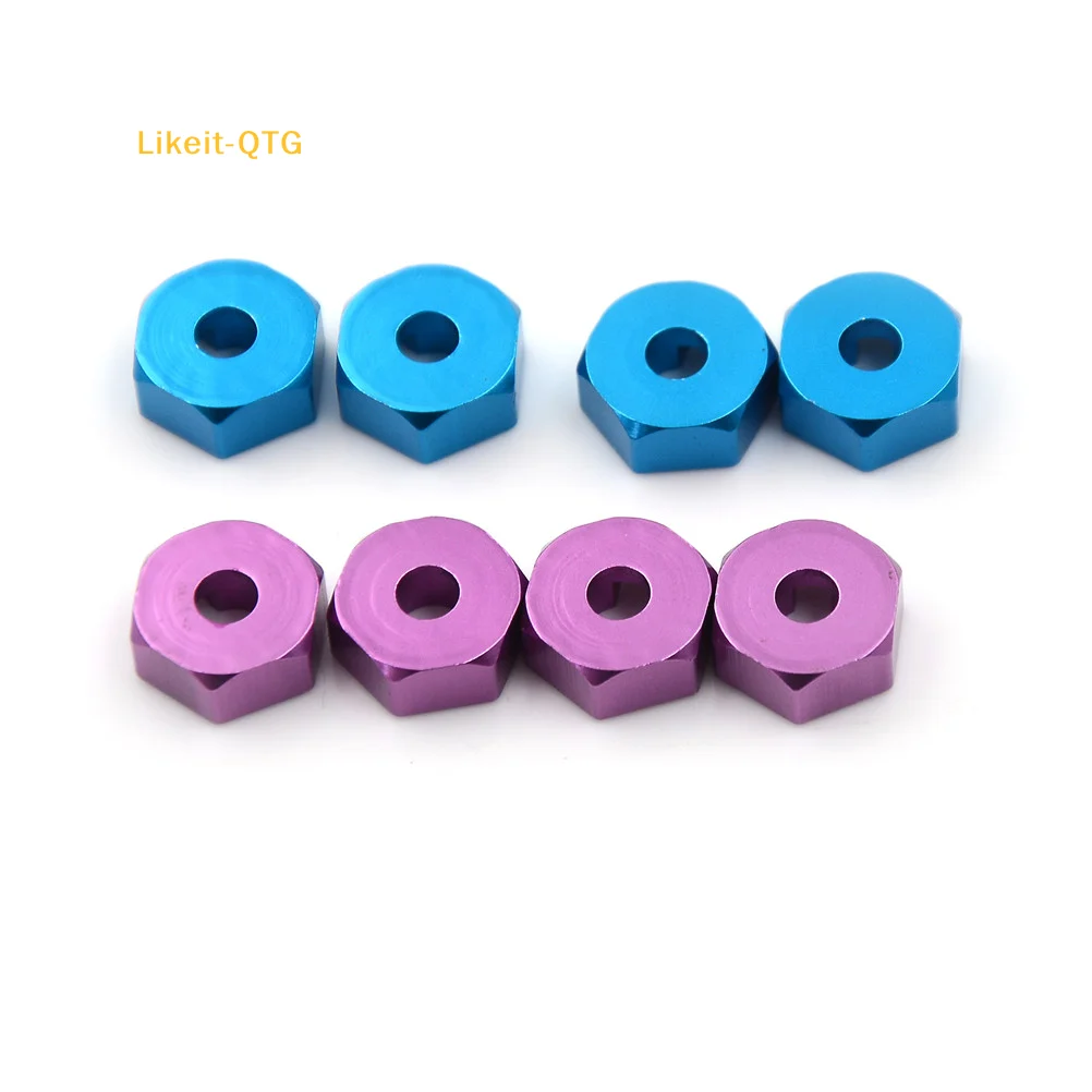 

NEW 4pcs Aluminum Wheel Hex Nut 12MM With Pins Drive Hubs HSP 1/10 Upgrade Parts