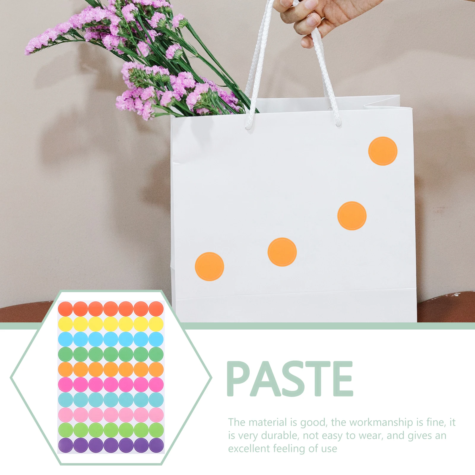 

20 Sheets 1 9cm Colorful Dot Stickers Round Labels for Toddlers Small Colored Circle Dots Self Adhesive Practical Storage