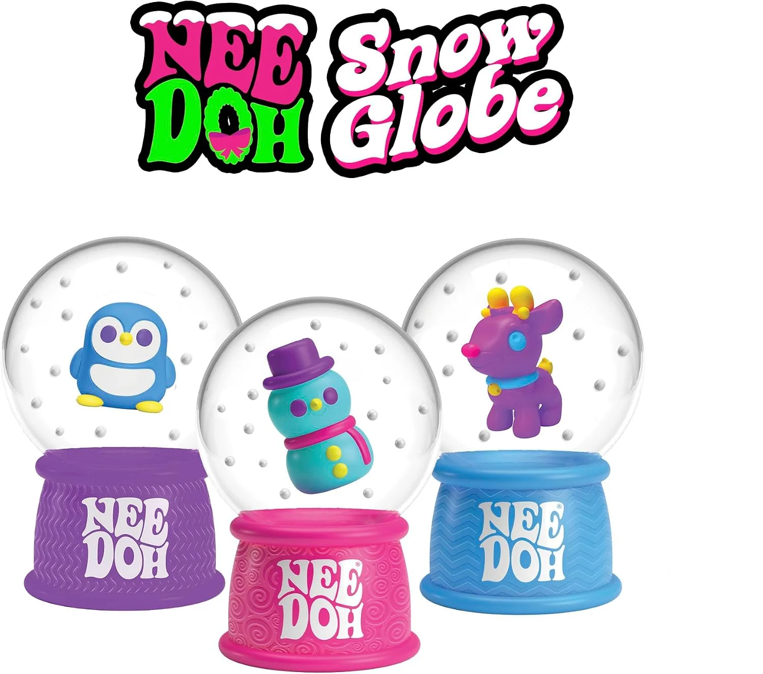 New Product NeeDoh Glitter Squishy Flow Snow Globe Crunch Stress Relief Toy Squeeze Toy Nice Cube Sensory Toy for Adults Gifts