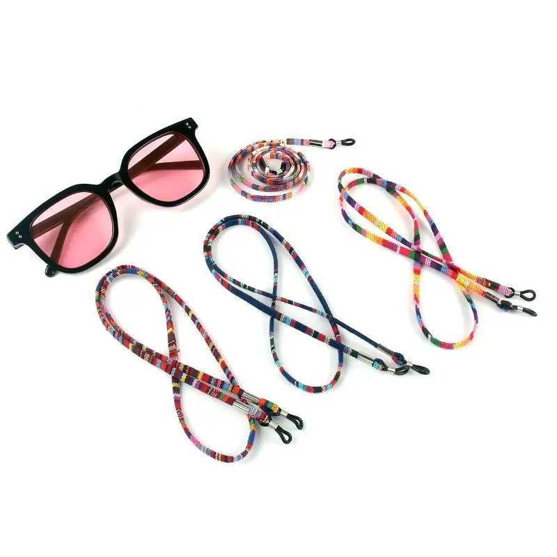 Boho-Brillenband aus Baumwolle, hochwertiges ethnisches Seil zur Brillenbefestigung, Halskette für Damen und Herren, Brillenband. – Detail 5