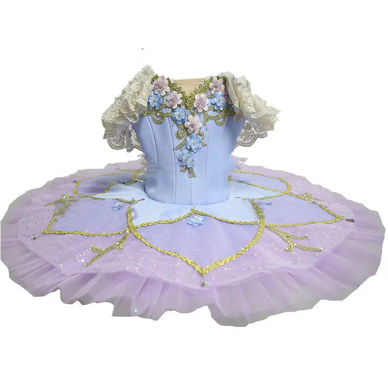 Vestido de ballet profesional para adultos y niños, tutú de compañía, vestido de escenario de cisne