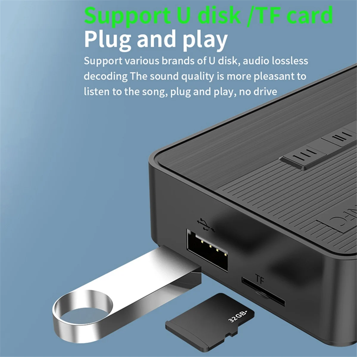 POP-lBluetooth 5.3 تلقي محول الارسال HIFI جودة الصوت NFC التحكم عن بعد ستيريو AUX محوري الألياف البصرية