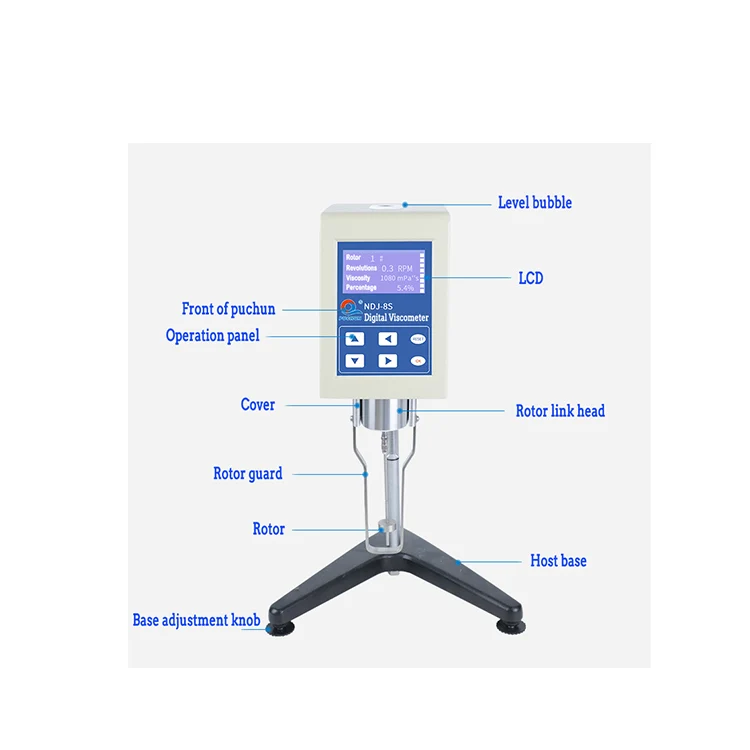 Portable laboratory digital rotating viscometer rotating viscometer for factory automotive stone printing