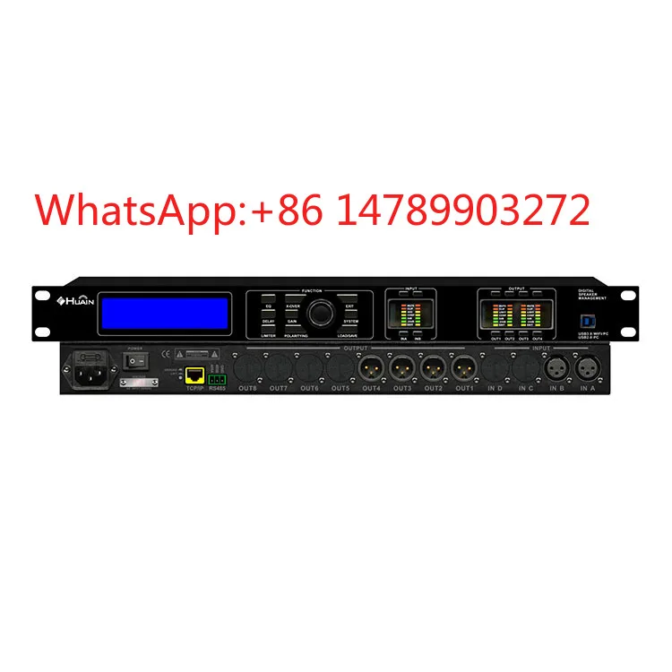 

WIFI DSP Audio Processor 4In8Out 192KHz High Precision Stage Line Array Processor