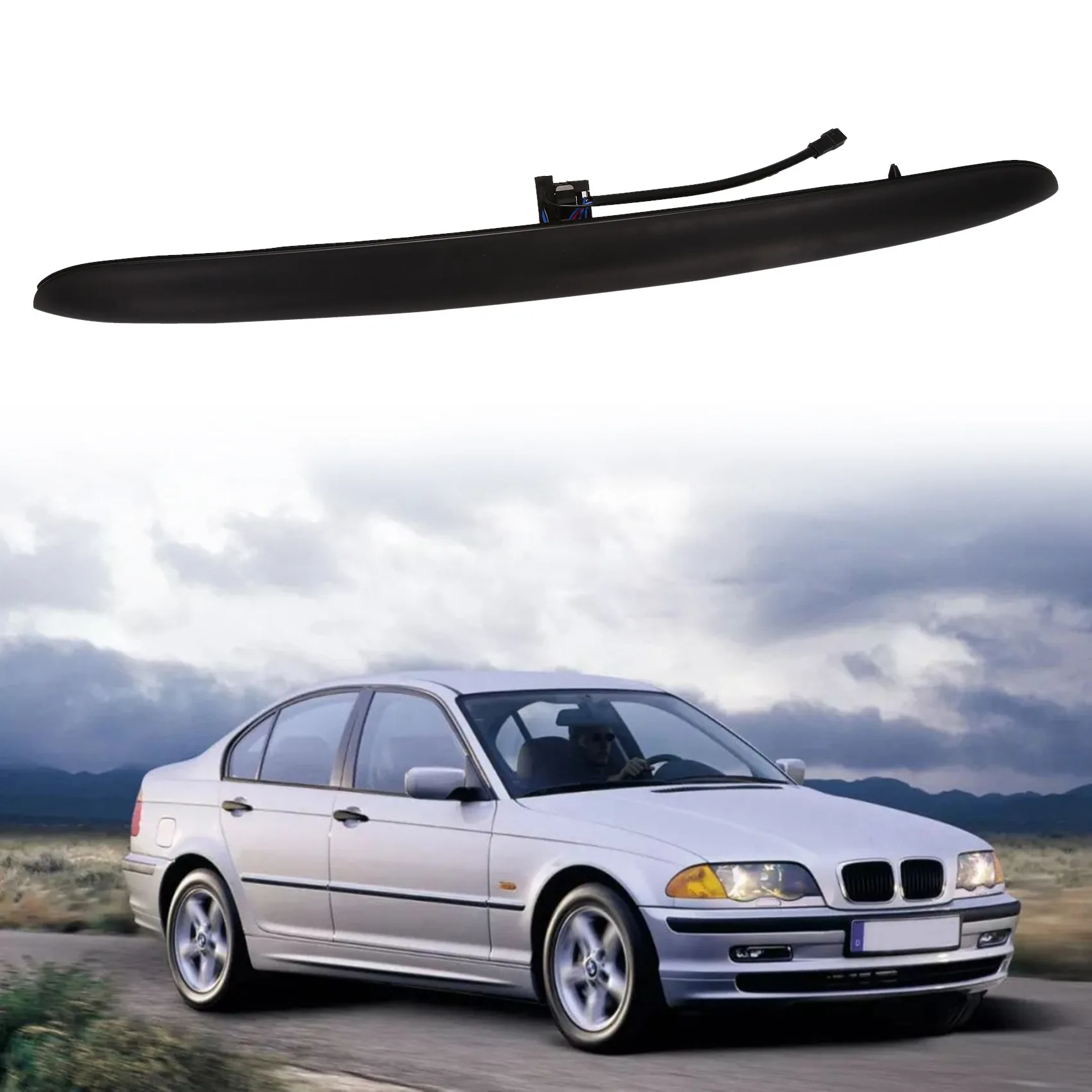 غطاء حقيبة السيارة مع زر المفتاح ، أسود ، BMW E46 ، 325I ، 323I ، 328I ، 51137171699