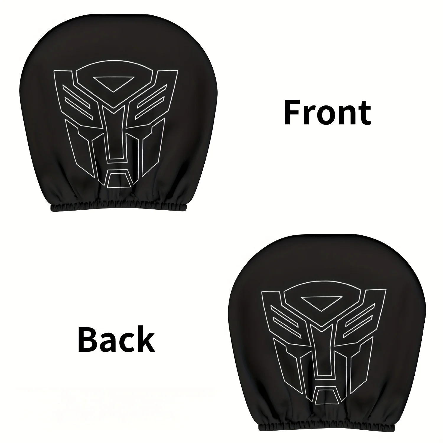 2 Stück Transformers Logo Kopfstützenbezüge, universelles Zubehör für die Innendekoration von Auto- und LKW-Sitzen – Detail 7