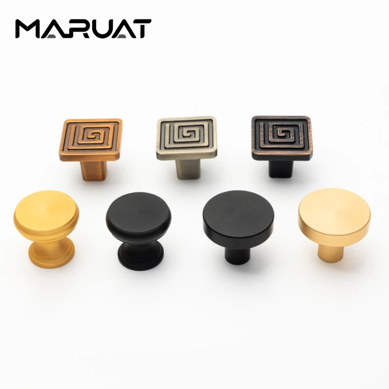 MARUAT Round Cabinet Knobs Kitchen Dresser Drawer Pulls Door Knobs with Screws Suitable for Various Scenes Furniture Hardware