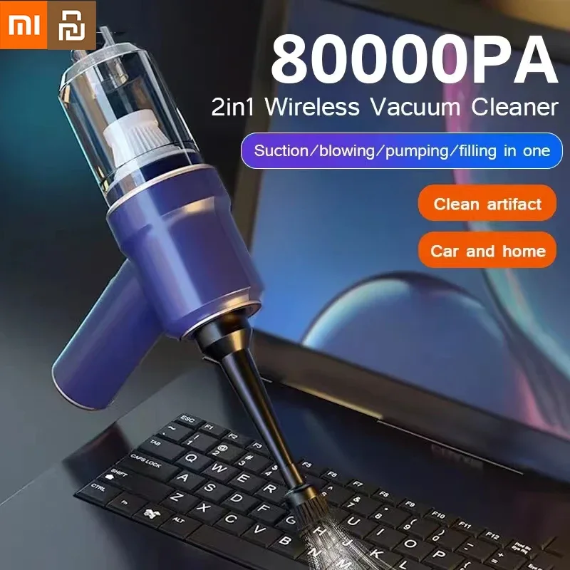 Xiaomi Youpin Vacuum Cleaner Wireless Car With Charging Base Cordless Compressed Air Blower Duster Handheld Mini For Pet Cleaner