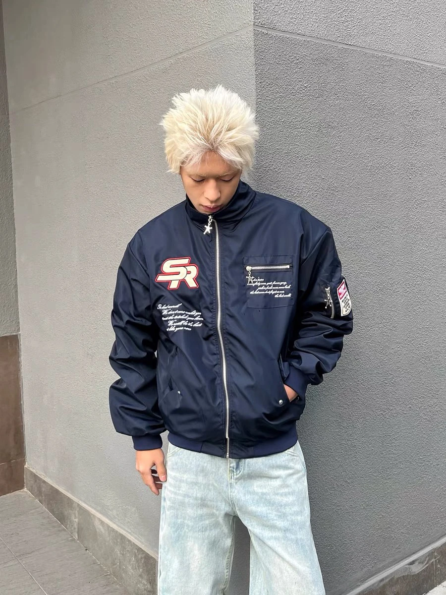 

American Sle Motorcycle Ma Pilot Jaet Bomber Coat Vintage Men's Motorcycle orm Spring Autumn Baseball orm