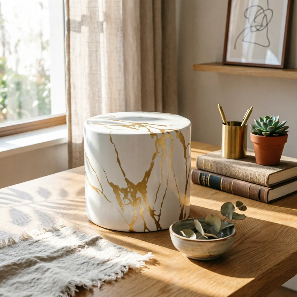 

Round Display Pedestal Elegant Cylindrical Display Riser Centerpiece Base Versatile House Decoration Long-Lasting