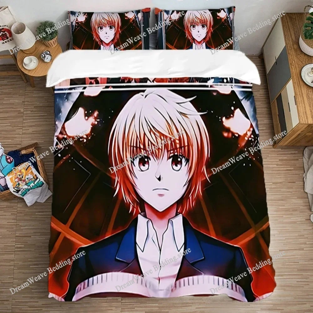 

Bed Set Single Double Large Size Pillowcase Anime Kurapika Fashion Bedding Decorations Quilt Cover Art Duvet Covers Linen Sets96