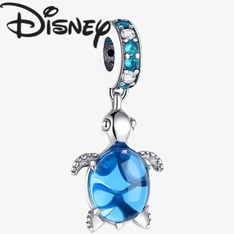 Disney 2024 new fashion creative blue pendant for Pandora original bracelet accessories senior fine charm jewellery wholesale