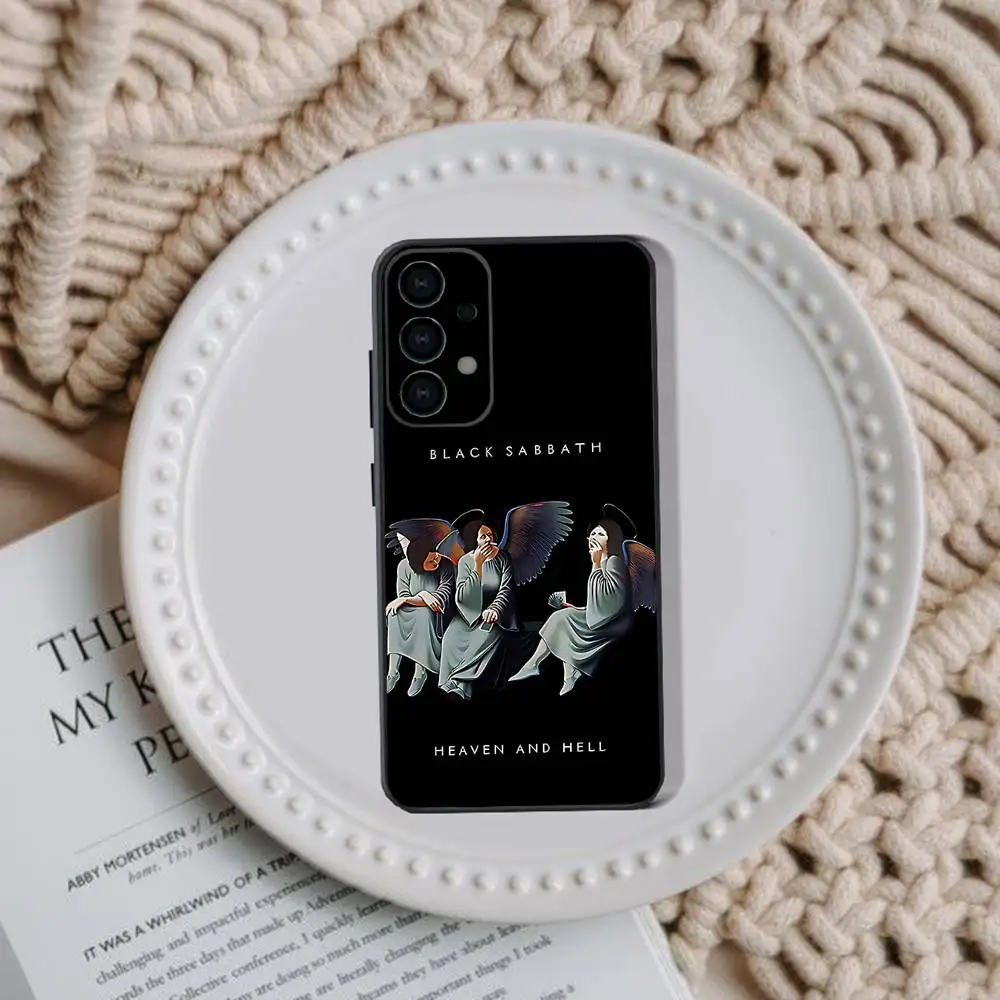 Custodia per telefono per Samsung Galaxy A73,31,32,72,41,53,52,71,22,5G,Nota,J7,8,9 B-Black Rock S-Sabbath Band Cover morbida nera
