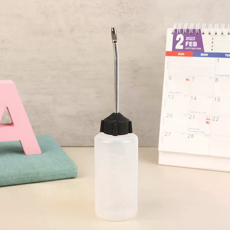 Sewing Machine Oil Bottle Clear White Plastic Spray Nozzle Empty Oil Bottle Oiler Plastic Oiler For Lubricants Oil 120ML