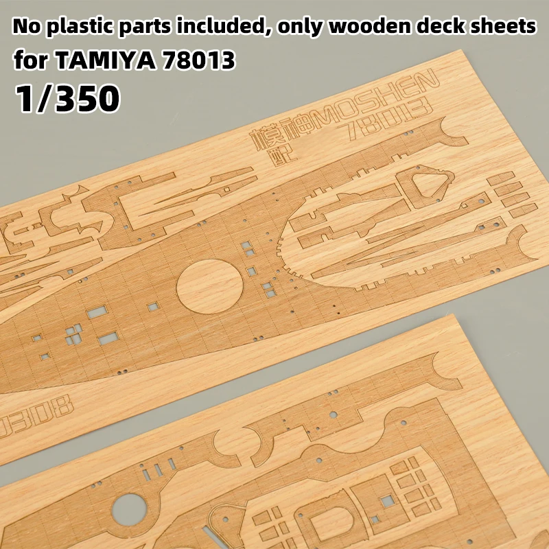 Modell-Upgrade-Teile, lasergeschnittene Holzdeckplatte mit selbstklebender Ankerkette für Tamiya 78013 Battleship Bismarck 1/350 – Detail 2