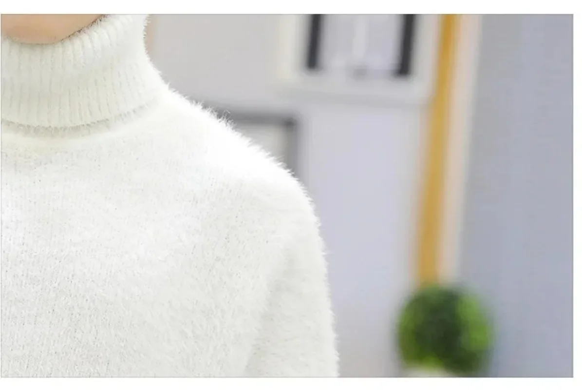 Pull blanc à col roulé pour hommes, pull tricoté à la mode, vêtements pour hommes, nouvelle collection printemps 2023, M-2XL