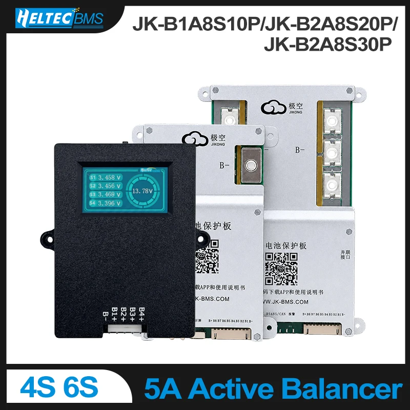 5A 4S 6S Active Balancer with Voltage Display Lifepo4 Equalizer Lipo/LTO/Lithium Titanate Battery Voltage Tester