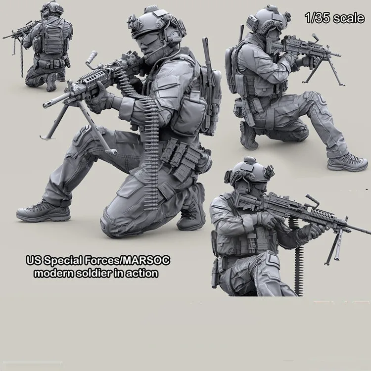 Y012-1/35 Resin Model Figures  GK, Unpainted Unassambled. Modern US special force Soldier