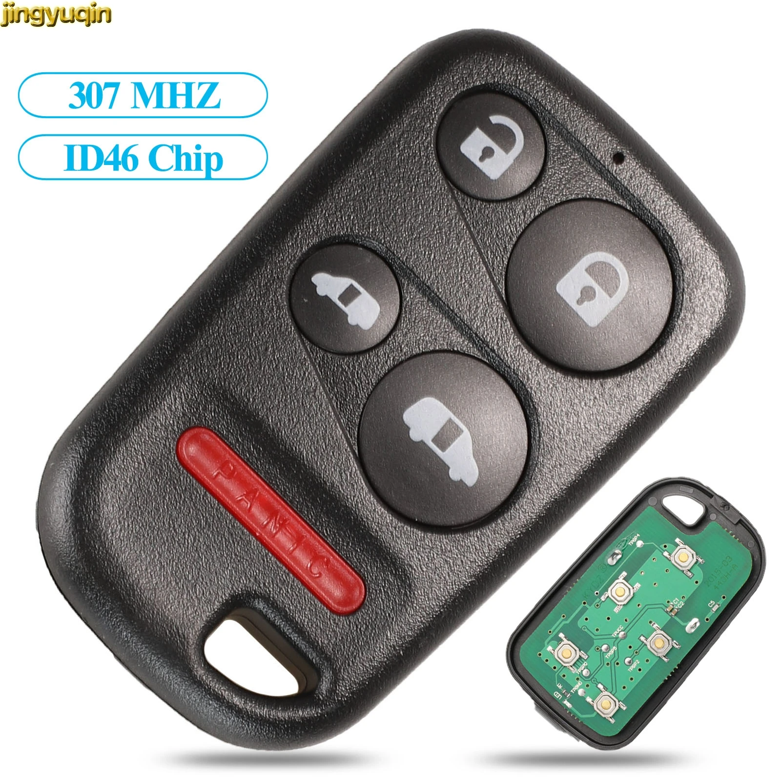 

Jingyuqin Remote Car Key 307MHZ ID46 Chip For Honda Odyssey OUCG8D-440H-A G8D-440H-A 72147-S0X-A02 5 Buttons Keyless Entry