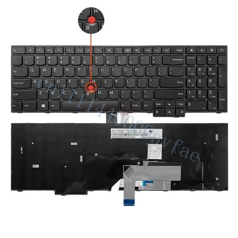 Laptop Replacement US Layout Keyboard for Lenovo Thinkpad E550 E550C E555 E560 E560C E560P E565 0.3