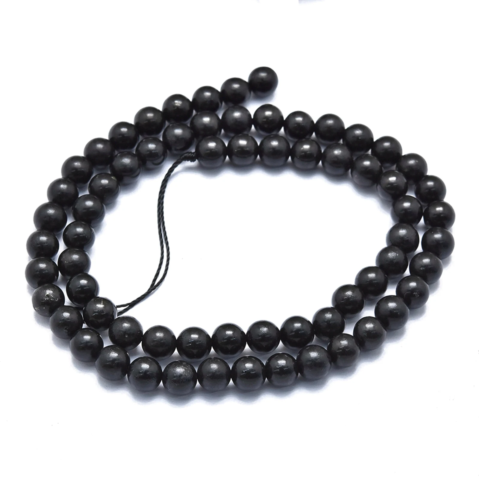 2 Strands 8mm Natural Shungite Round Beads