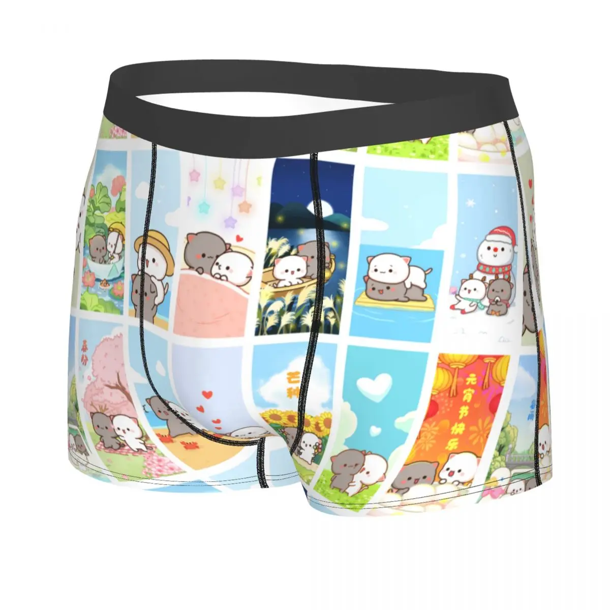 Custom Novelty Peach And Goma Collection Boxers Shorts Panties Men's Underpants Comfortable Briefs Underwear