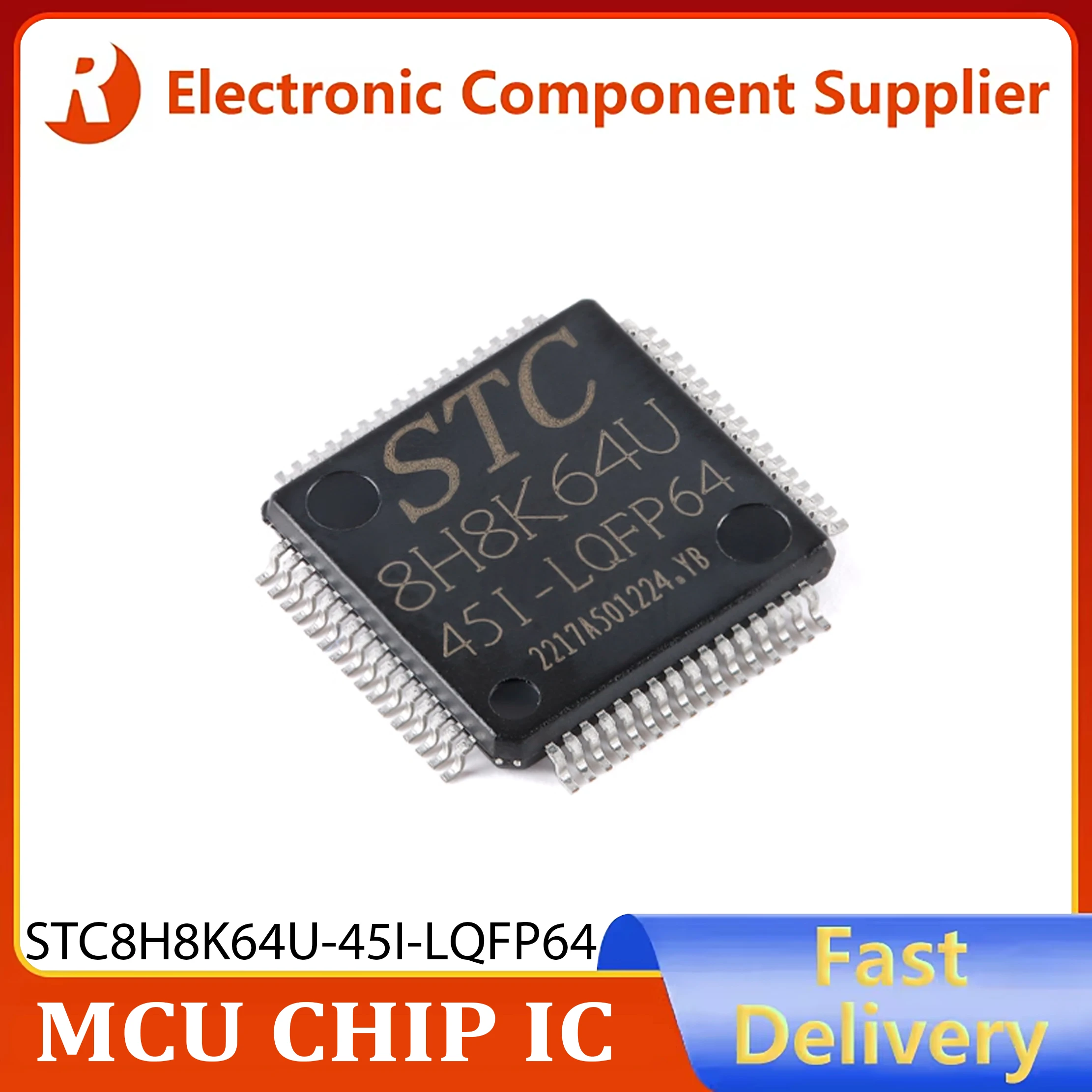 

5 шт. оригинальный чип микроконтроллера STC8H8K64U-45I-LQFP64 1T 8051 на складе