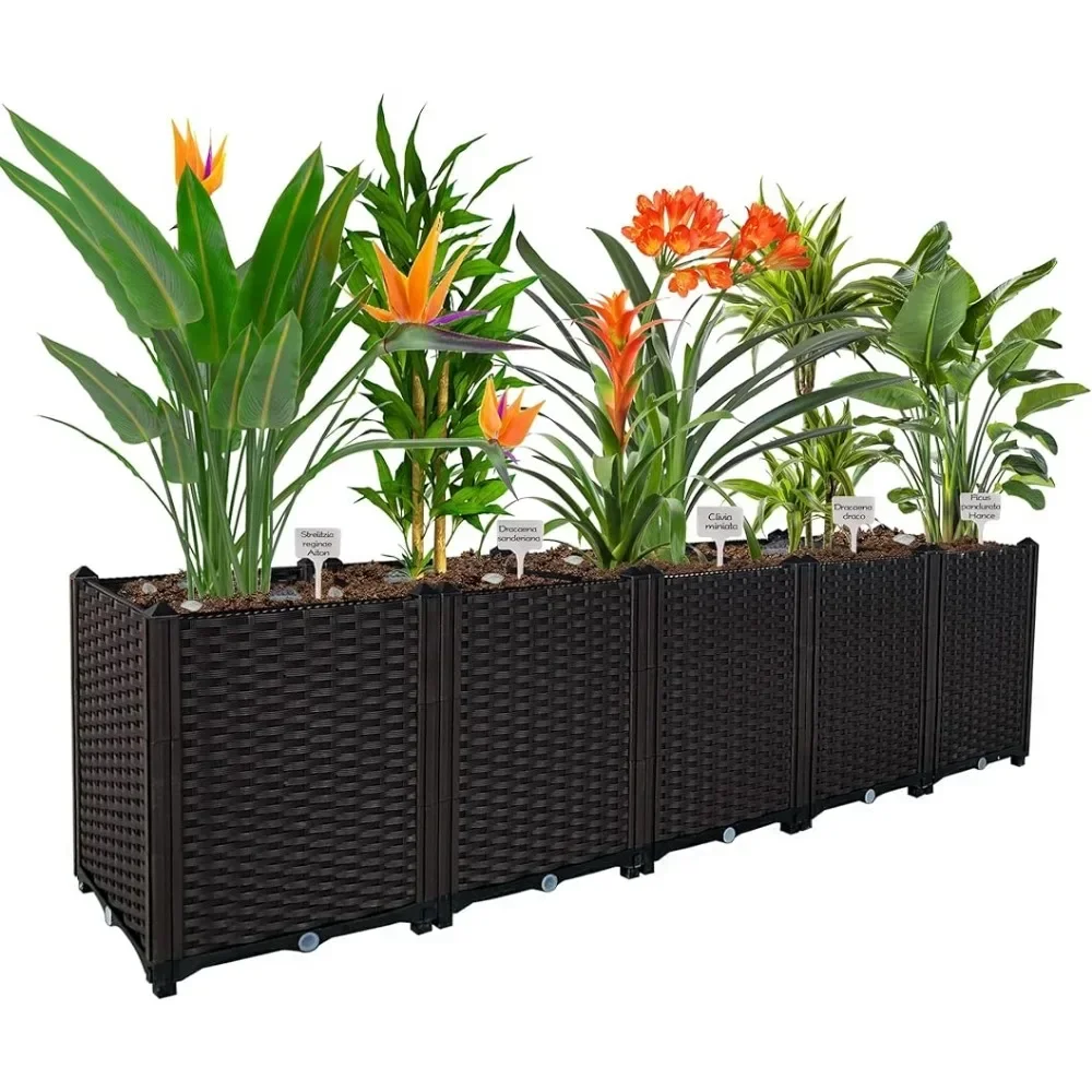 

Planter Box Large Planters for Outdoor Plants Raised Garden Bed Elevated Garden Boxes Outdoor Raised Plant Pots Perfect for