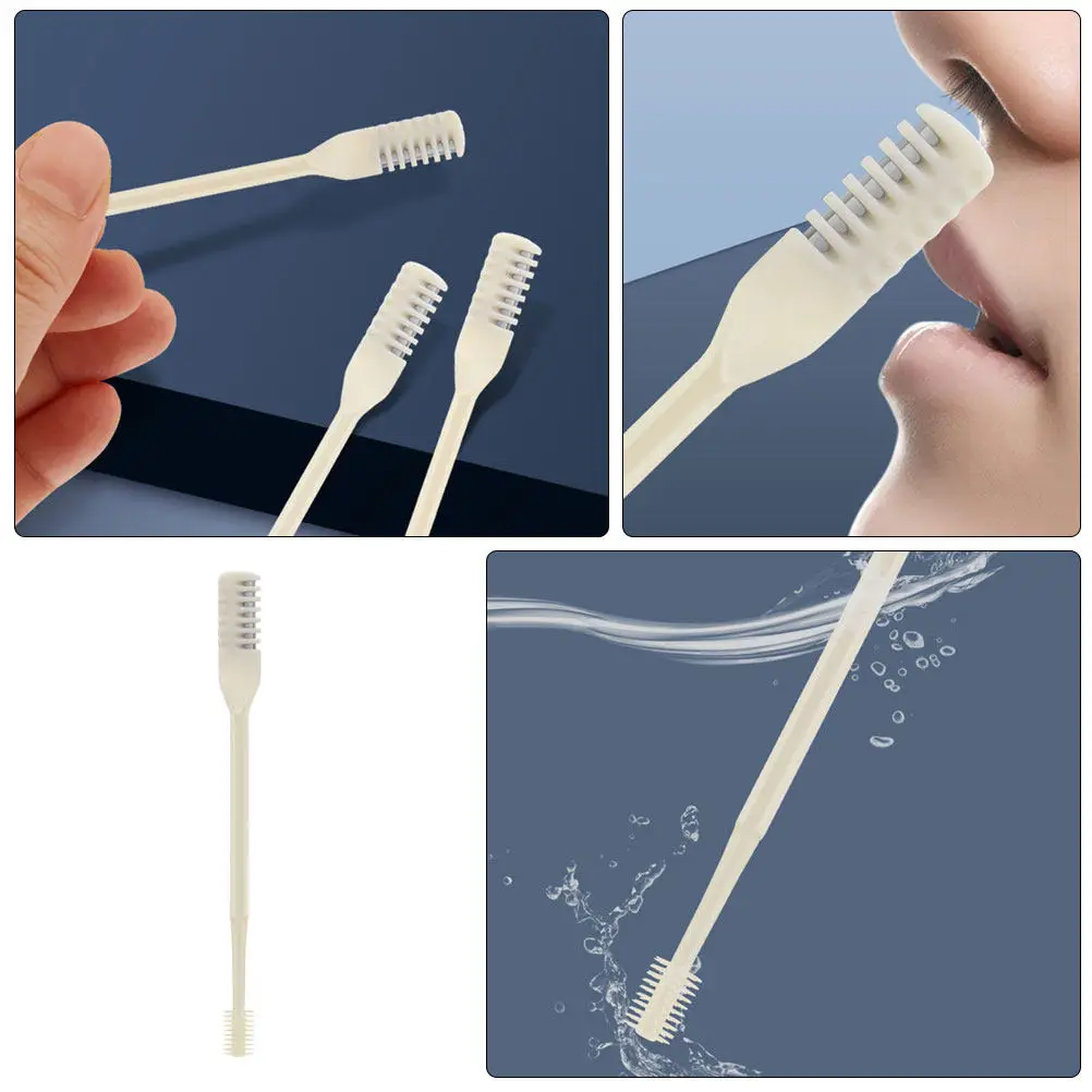 12Pcs Nose Hair Trimmer Dual Tip Manual Nasal Cleaner for Men Women Beige Design Nasal Grooming Tool Hygiene Maintenance