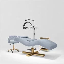 Cama Facial ajustable para salón de belleza, cama especial para masaje de pestañas, tatuaje, altura de la cabeza