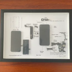 Mobile Phone Accessories Disassembly Photo Frame For iPhone Parts A3A4 Collection Display