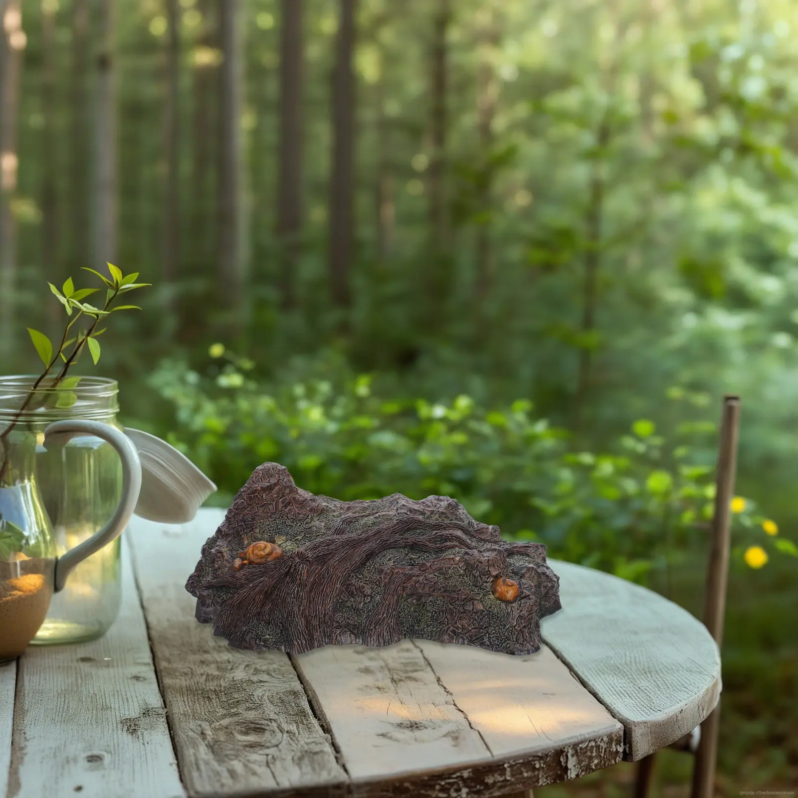 Miniature Tree Root Platform Realistic Simulation Stone Rock Sculpture for Fairy Garden Micro Landscape Train Railway Sand Table