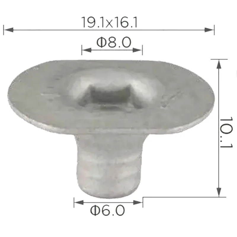 07147154227 20PCS Q-68 Hexagon nut for BMW 3 Series cars with collar fixed metal clip buckle collar hexagon nut 07-14-7-154-227