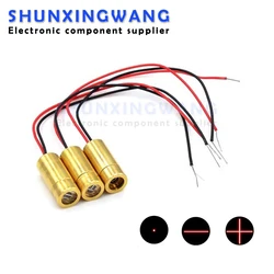 Laser Head 650nm 9mm 3V 50mW Laser Cross Diode Module Red Copper Head Line / Point / Cross Laser Diode