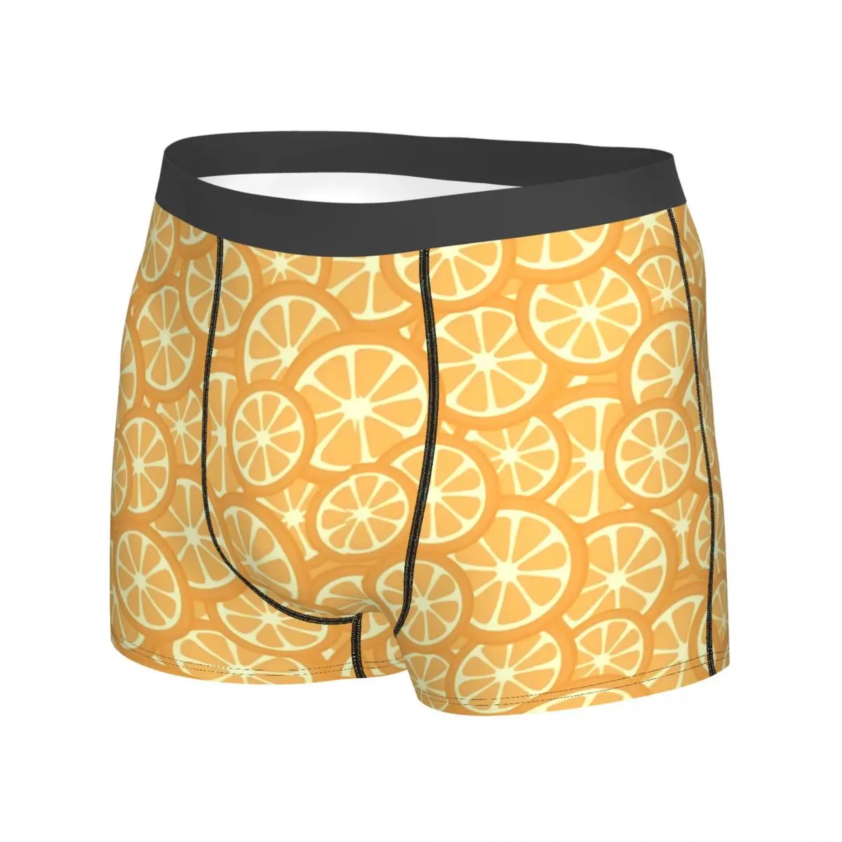 Oranges Slices Underwear Fruits Print Design Boxershorts Hot Men Panties Soft Boxer Brief Birthday Present