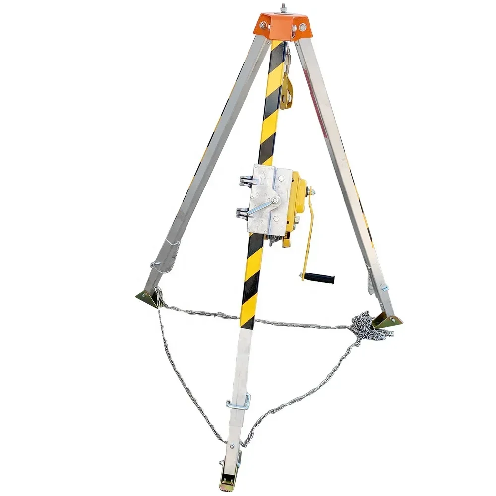 Confined Space Rescue Tripod With Self-Lock Aluminum Alloy Safety Rescue Tripod for Fire Fighting